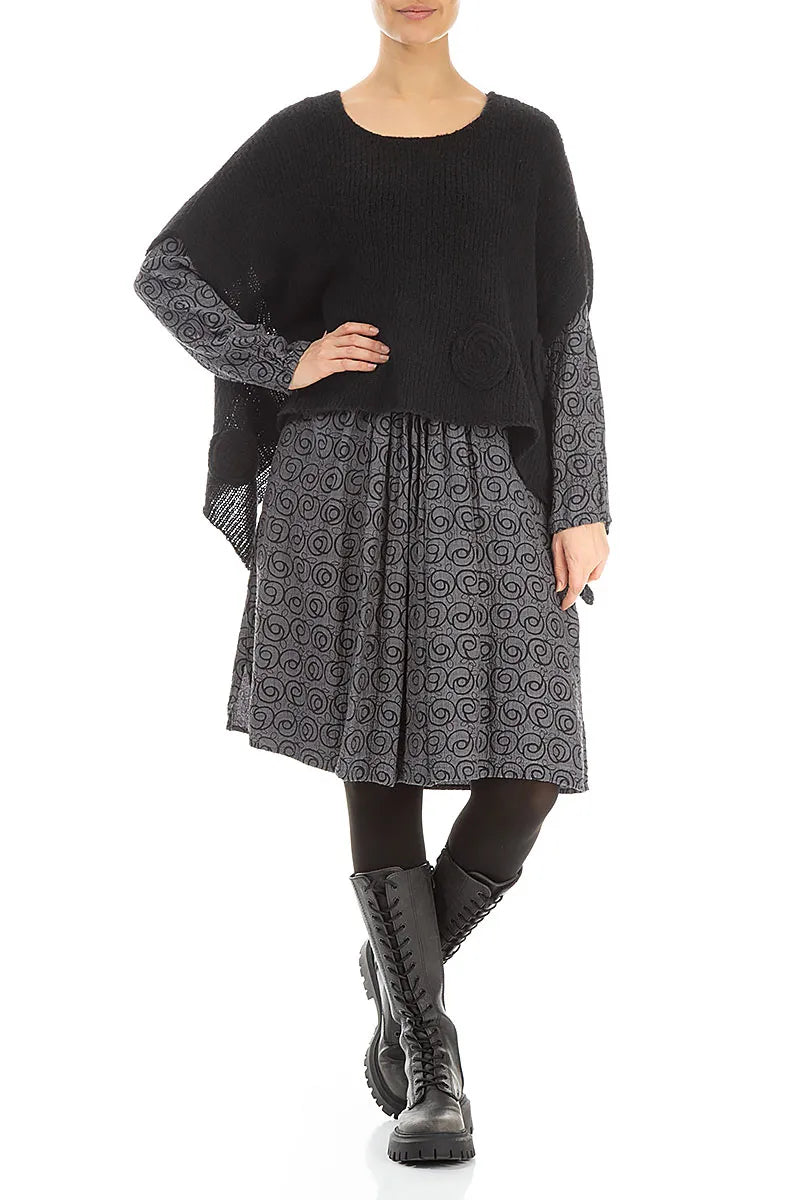 Asymmetric Black Wool Jumper 4
