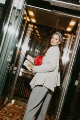 Asymmetric Buttoned Mélange Pearl Alpaca Wool Cardigan 1