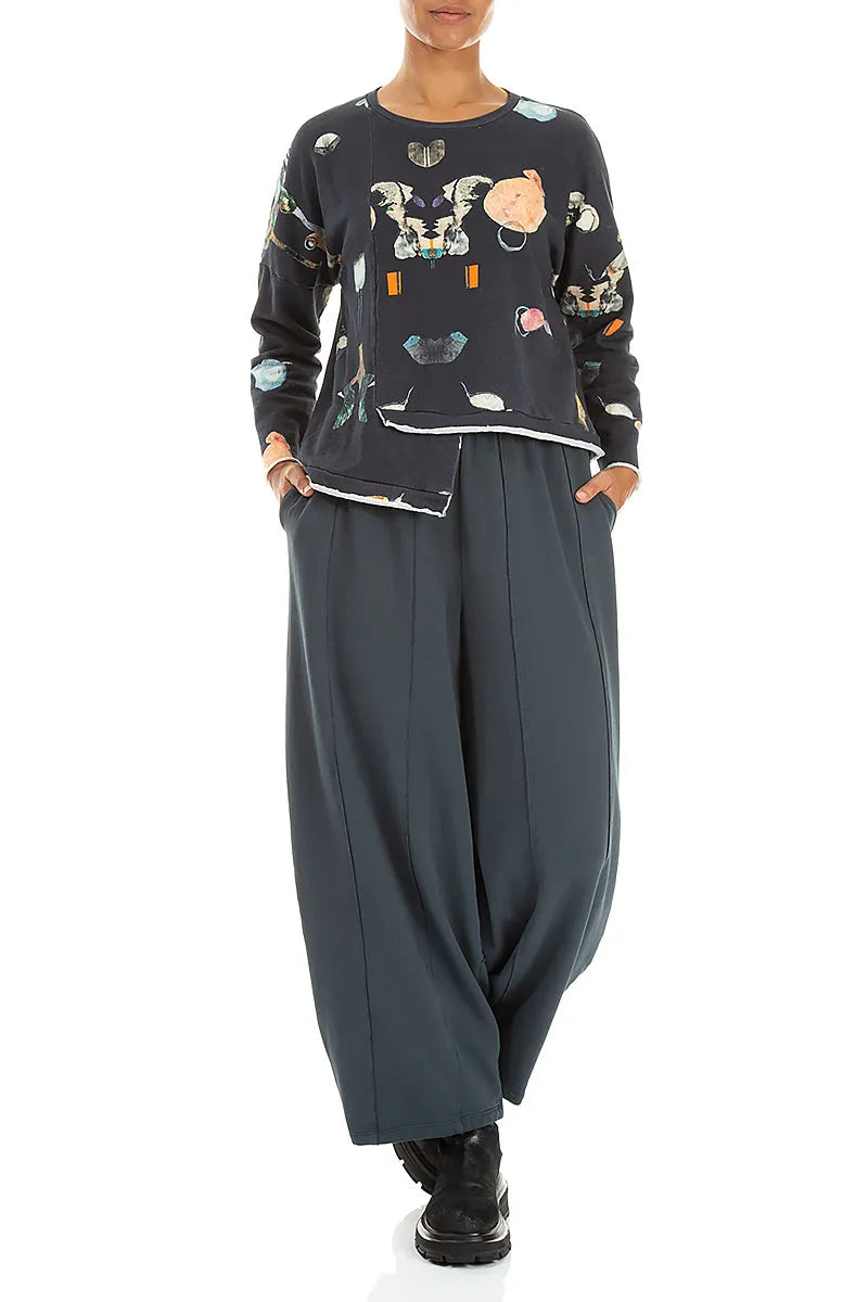 Asymmetric Fairy-Tale French Terry Cotton Blouse 4