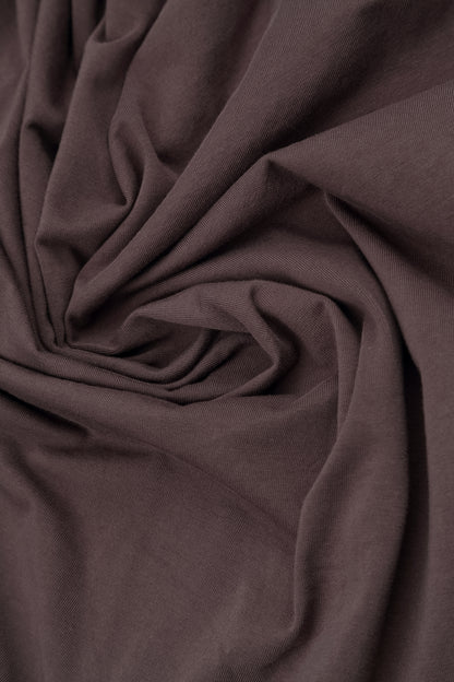 Asymmetrisches ausgestelltes Trüffelbraunes Baumwollkleid