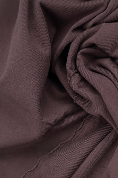 Asymmetrisches ausgestelltes Trüffelbraunes Baumwollkleid