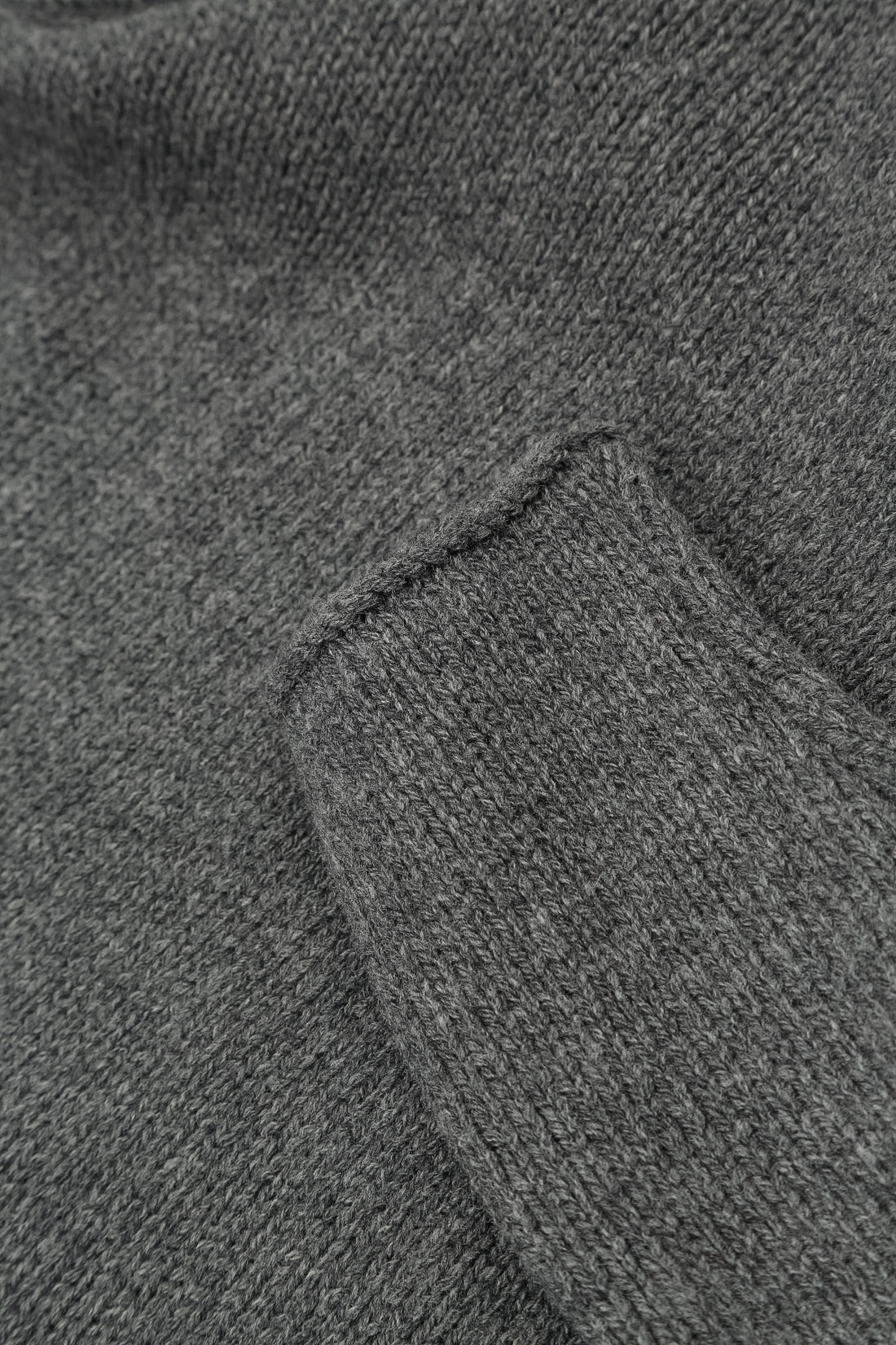 Asymmetric Grey Merino Wool Sweater 5