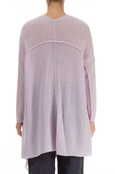 Asymmetric V-Neck Light Pink Wool Jumper 2