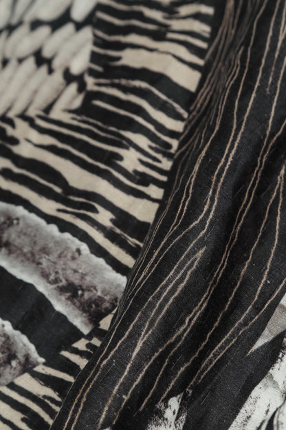 Asymmetric Wild Ink Textured Silk Tunic