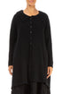 Asymmetrical Black Wool Cardigan 1