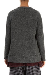 Asymmetrical Grey Wool Cardigan 2