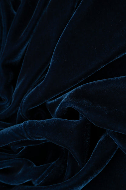 Azure Double Silk Velvet Scarf 4