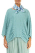Azure Lines Silk Bamboo Square Scarf 1