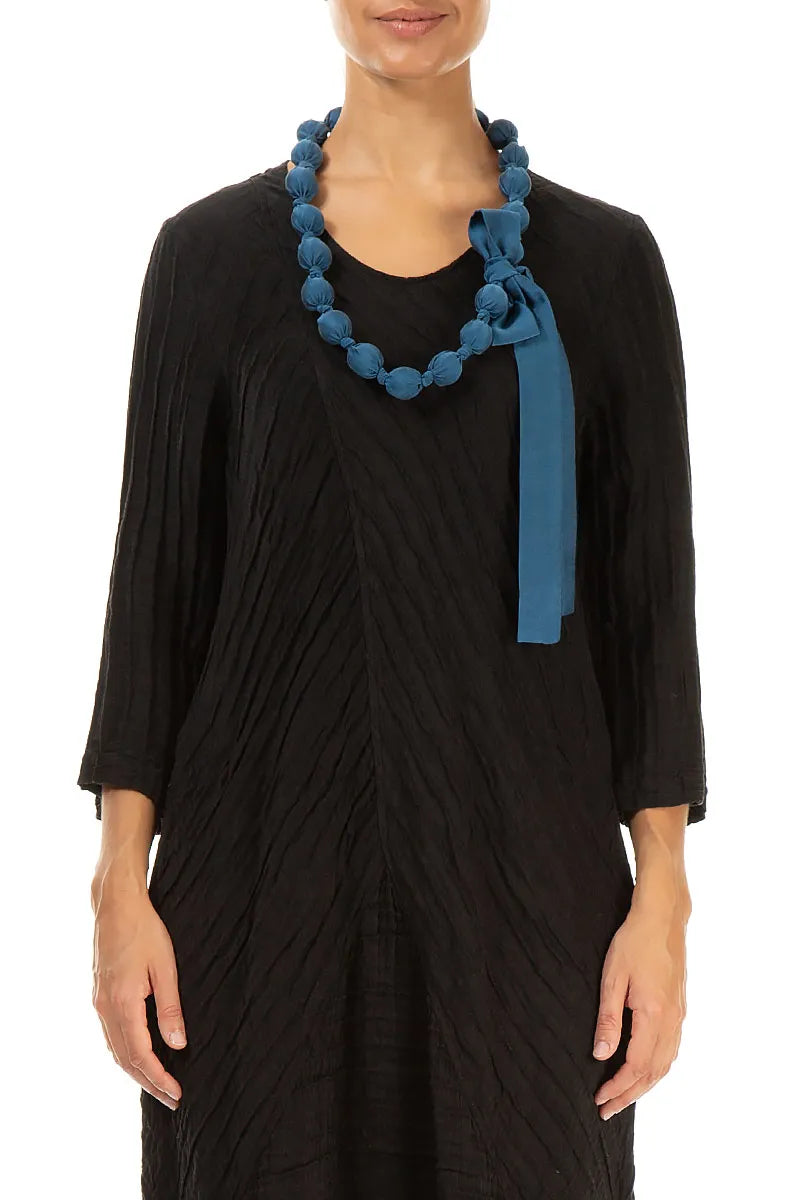 Azure Silk Bead Necklace