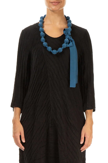 Azure Silk Bead Necklace