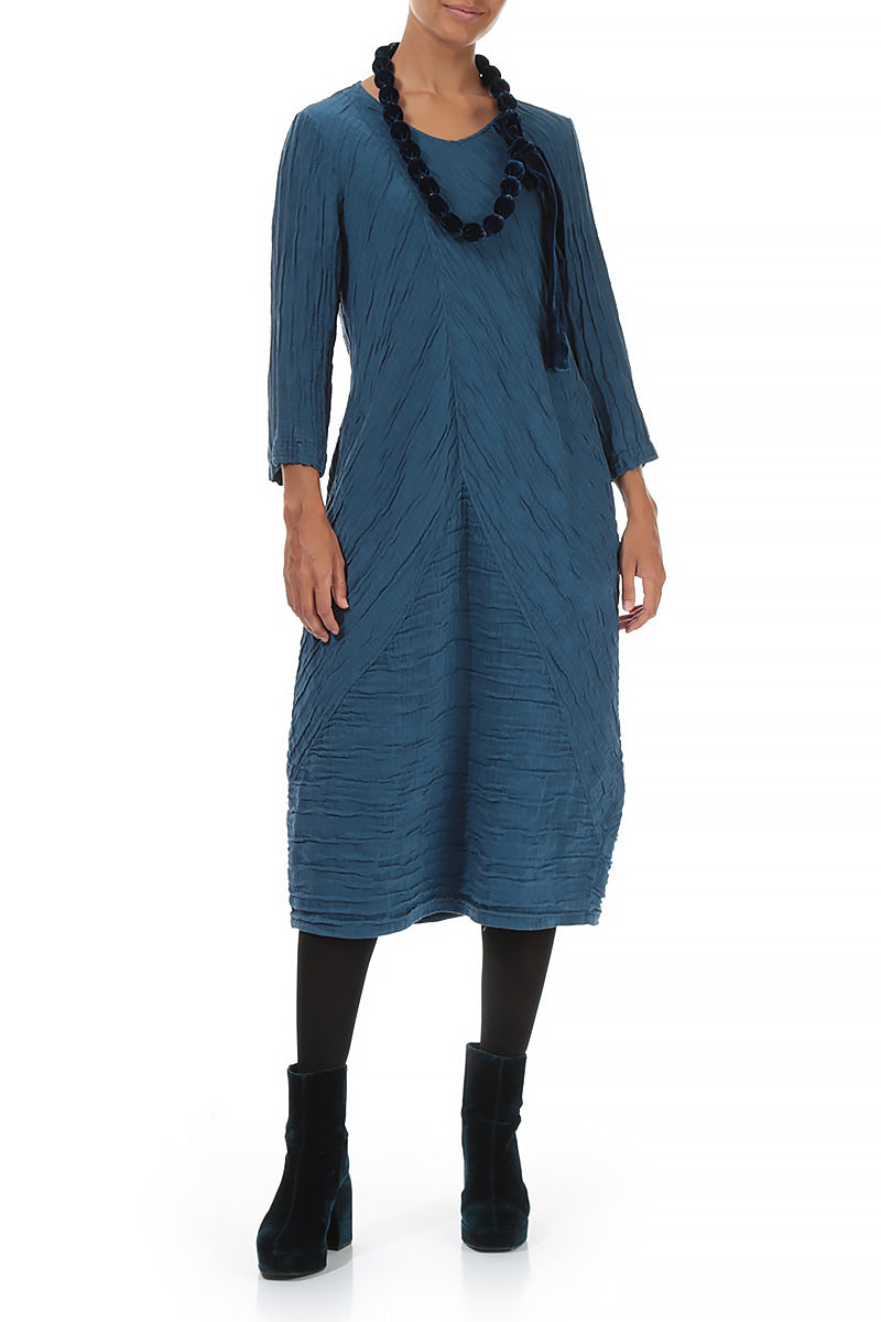 Azure Silk Velvet Bead Necklace 2