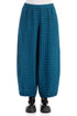 Back Pockets Blue Check Linen Trousers 1