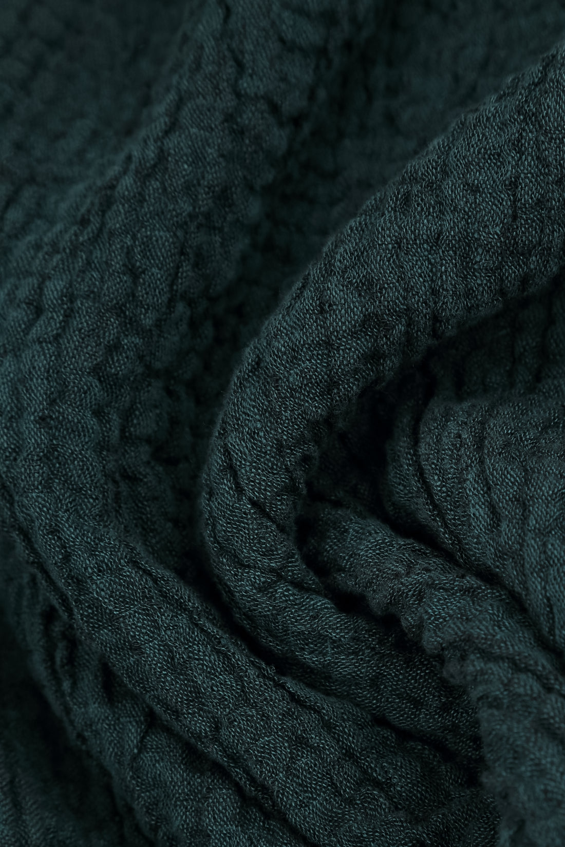 Back Pockets Deep Turquoise Textured Linen Trousers 5