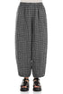 Back Pockets Grey Check Linen Trousers 1
