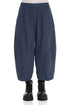 Back Pockets Slate Blue Cotton Trousers 1