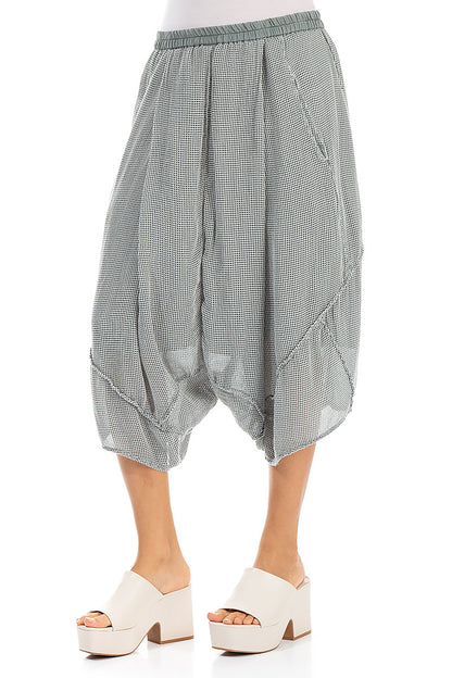Baggy Taupe Mesh Silk Trousers 3