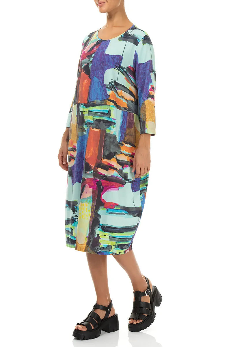 Balloon Abstract Cotton Dress 4