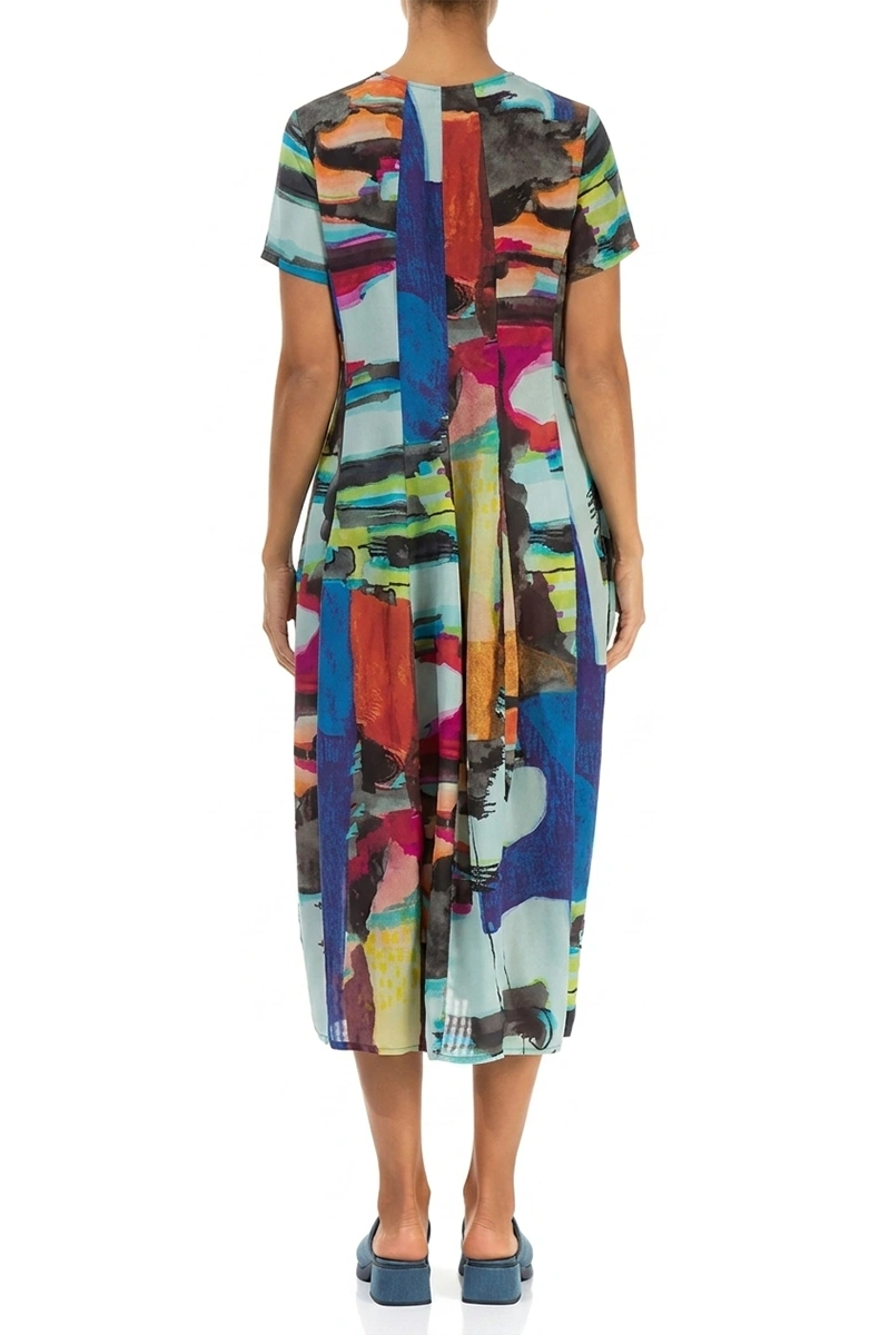 Balloon Abstract Silk Cotton Dress 2