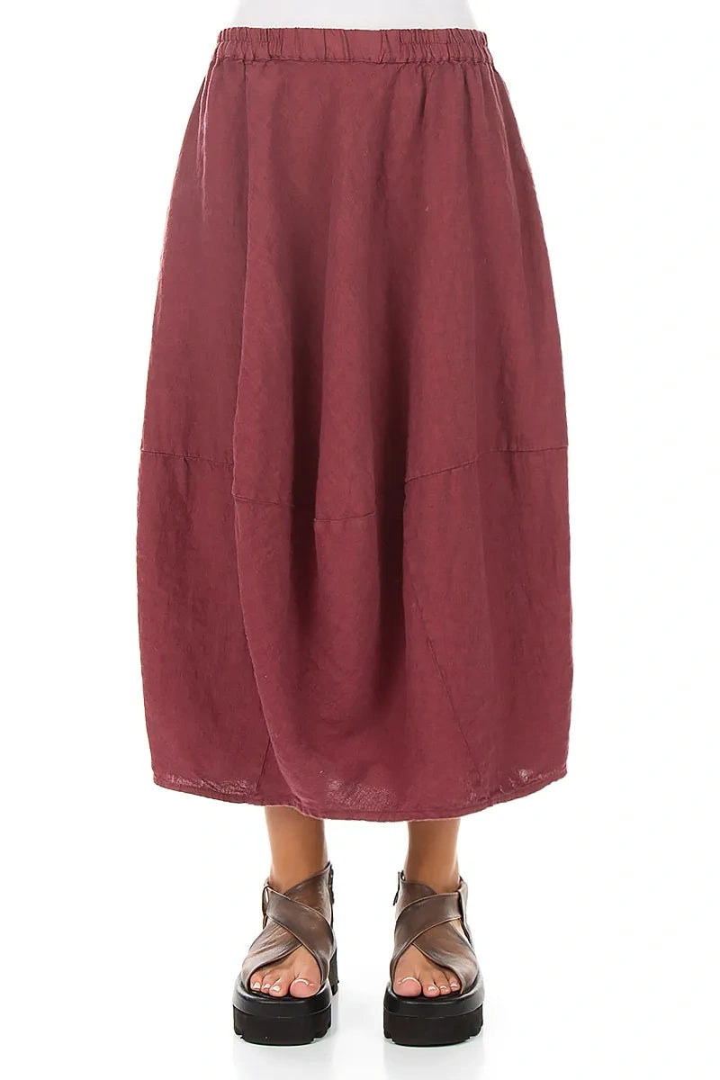 Balloon Antique Ruby Linen Skirt 1