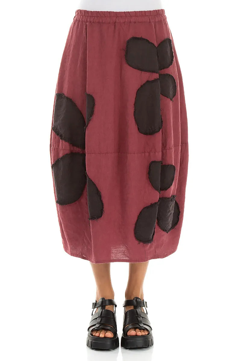 Balloon Antique Ruby Petal Linen Skirt 1