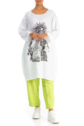 Balloon Artique White Linen Tunic Dress 5