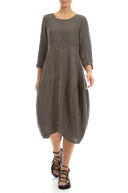 Balloon Beige Mélange Linen Dress 4