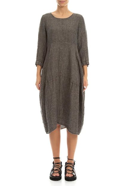 Balloon Beige Mélange Linen Dress 1