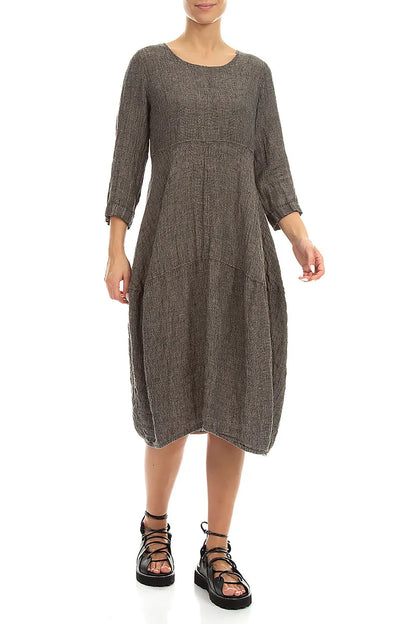 Balloon Beige Mélange Linen Dress 3