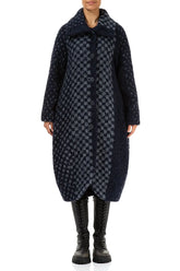 Balloon Blue Alpaca Wool Coat 1