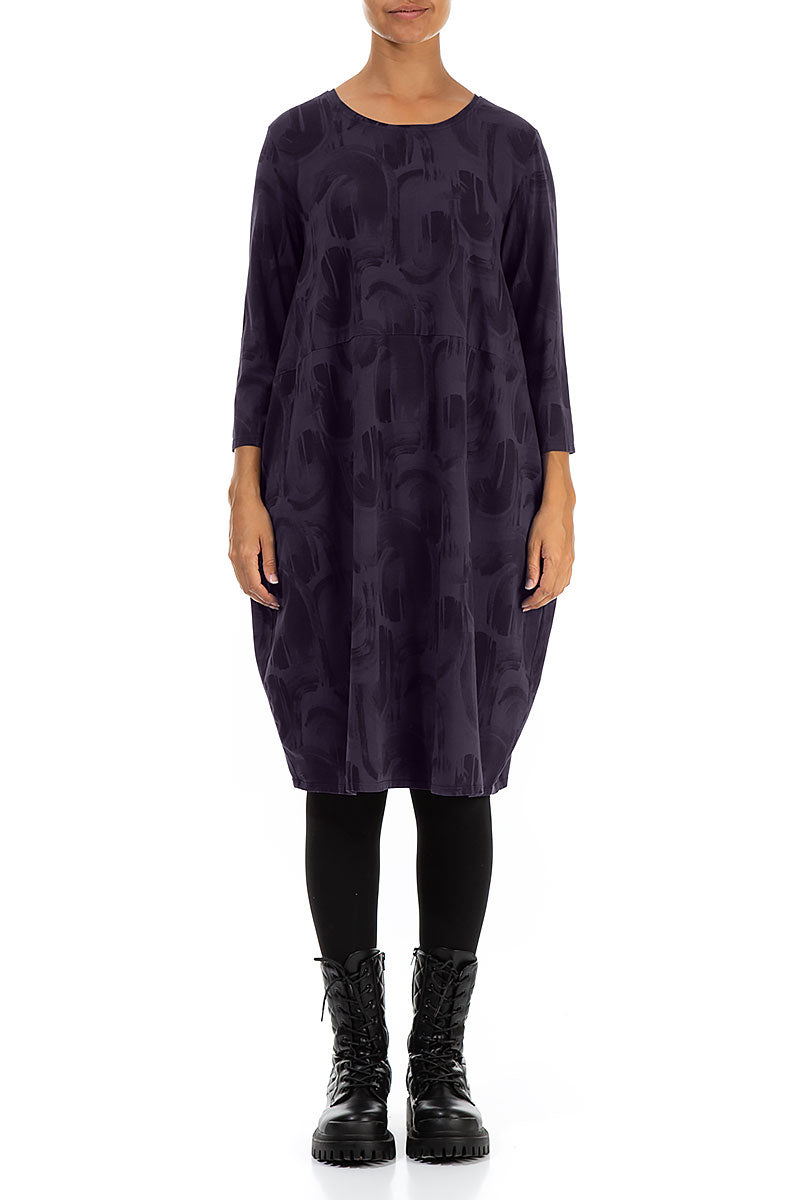 Balloon Vintage Violet Paintwave Cotton Dress 1