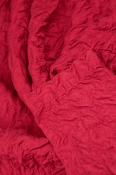 Balloon Cherry Red Pleated Silk Bamboo Dress 5