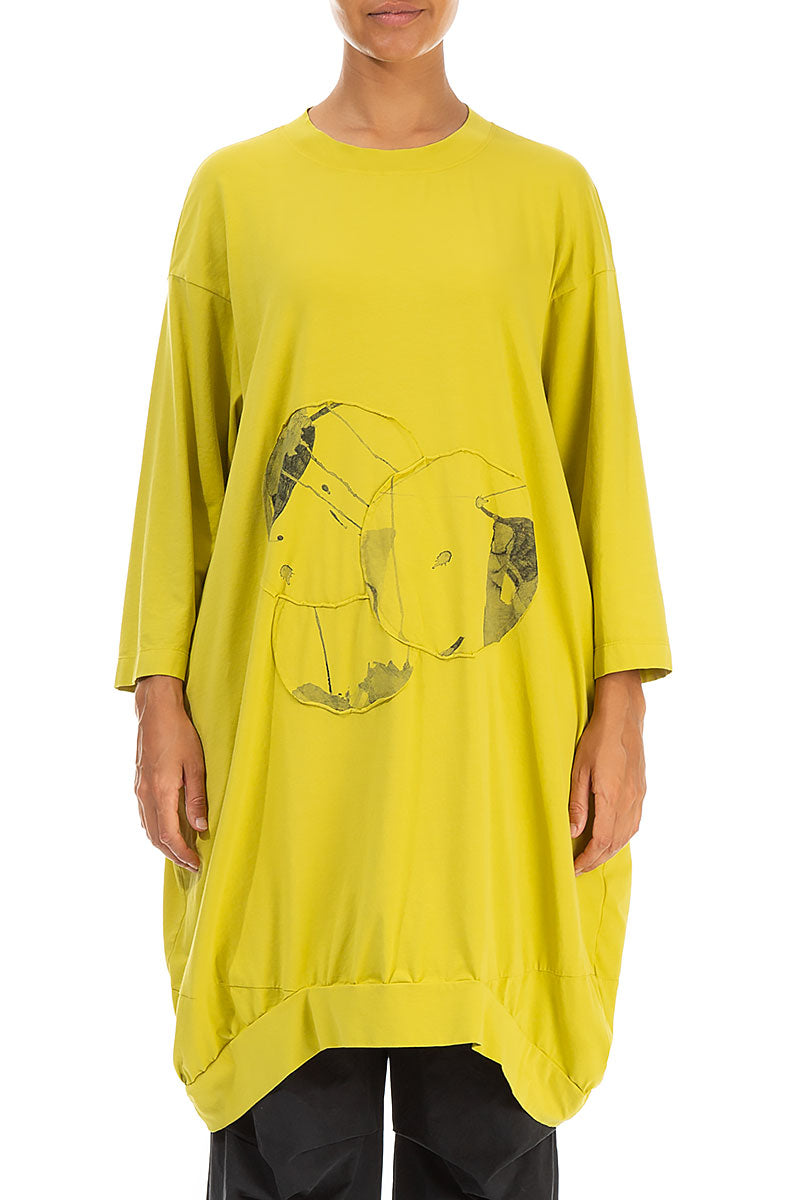 Balloon Cyber Lime Mirage Cotton Tunic 1