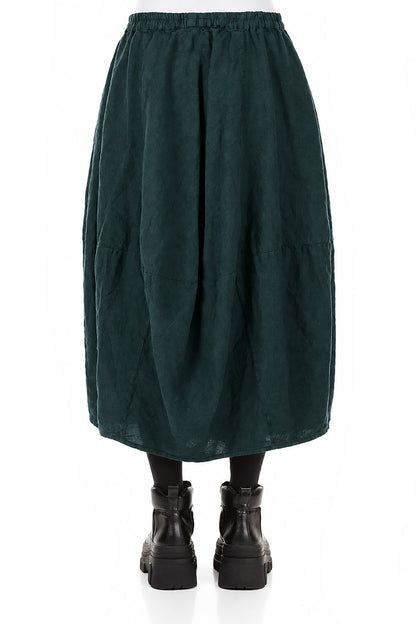Balloon Deep Turquoise Linen Skirt