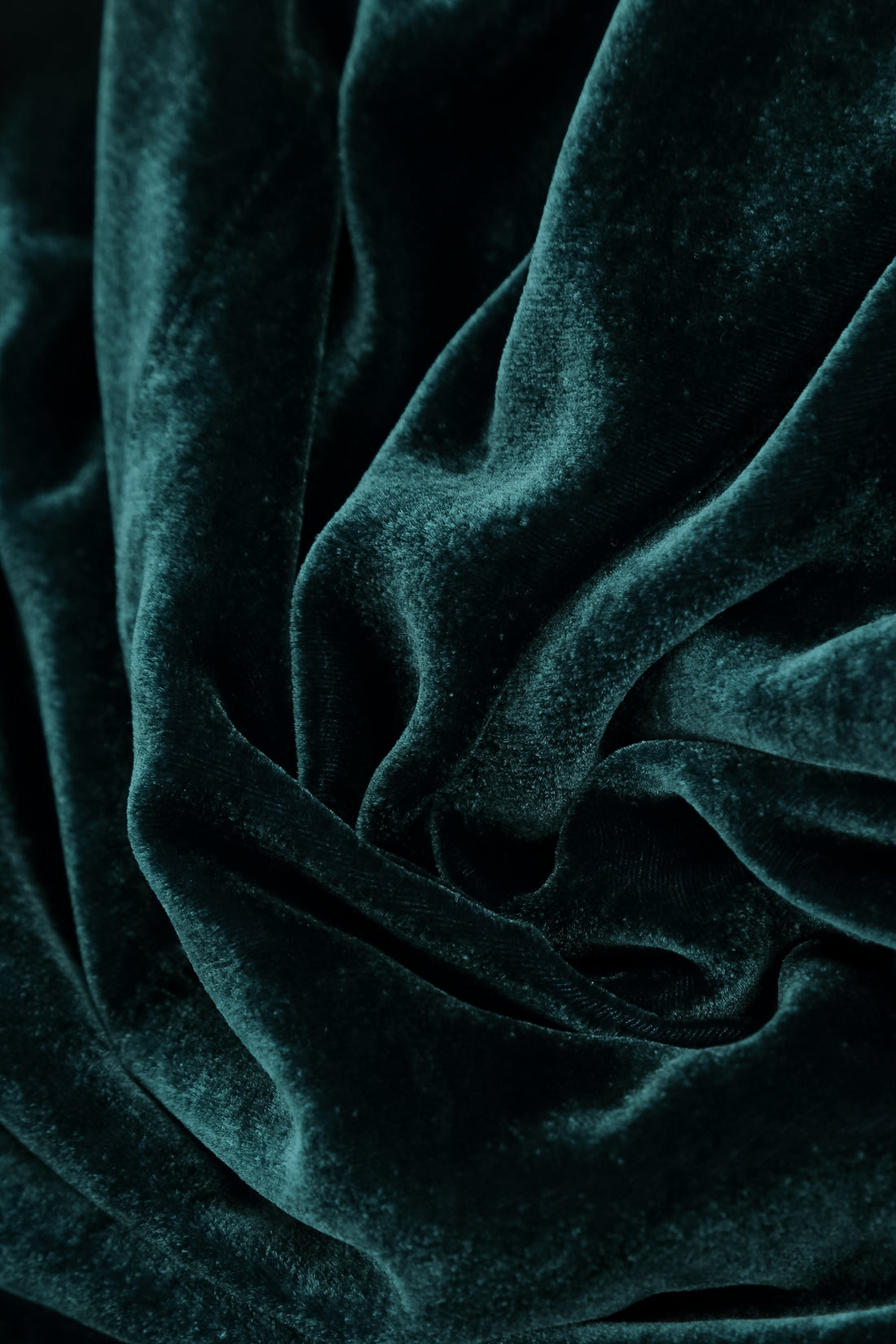 Balloon Deep Turquoise Silk Velvet Dress 6