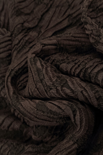 Balloon Forest Brown Circle Silk Linen Jacket