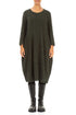 Balloon Forest Mist Textured Linen Dress 1