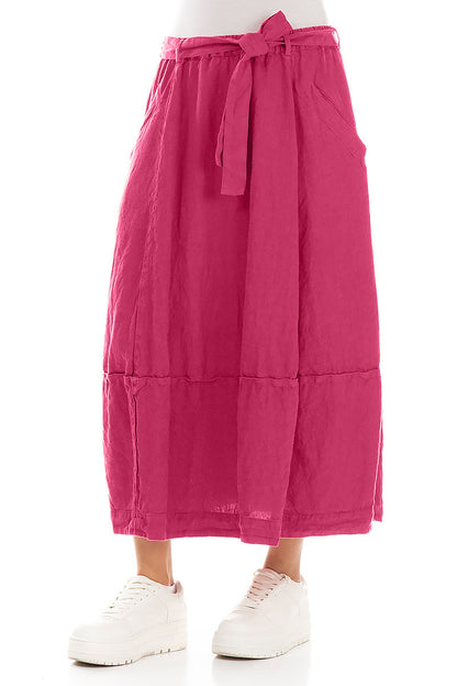 Balloon Fuchsia Linen Skirt 3