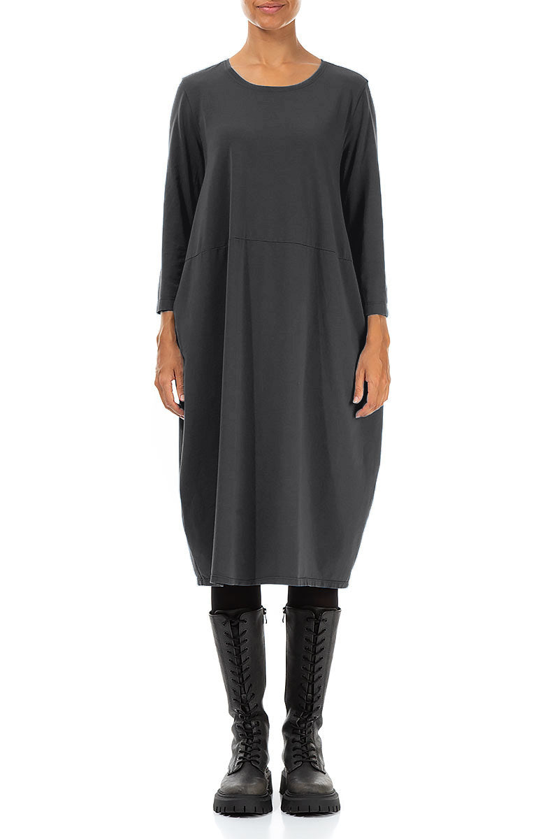 Robe graphite ballon Coton