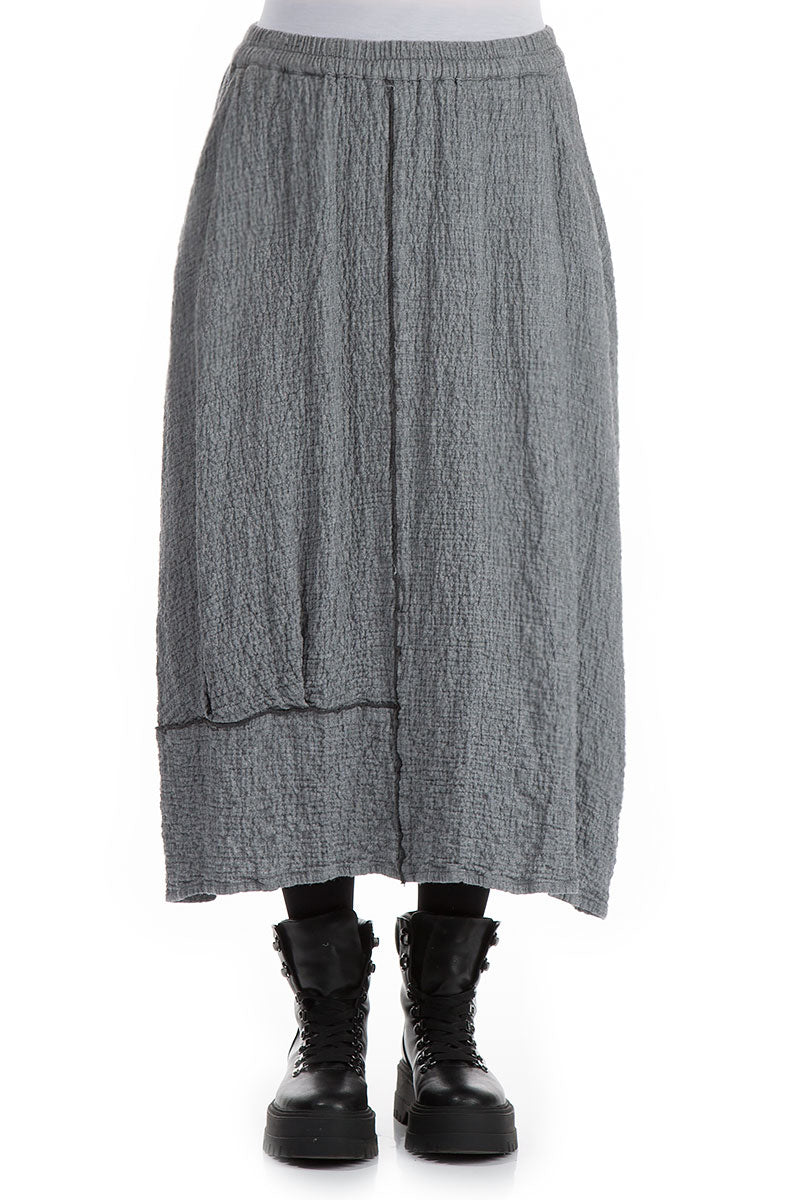Balloon Grey Wool Skirt 1