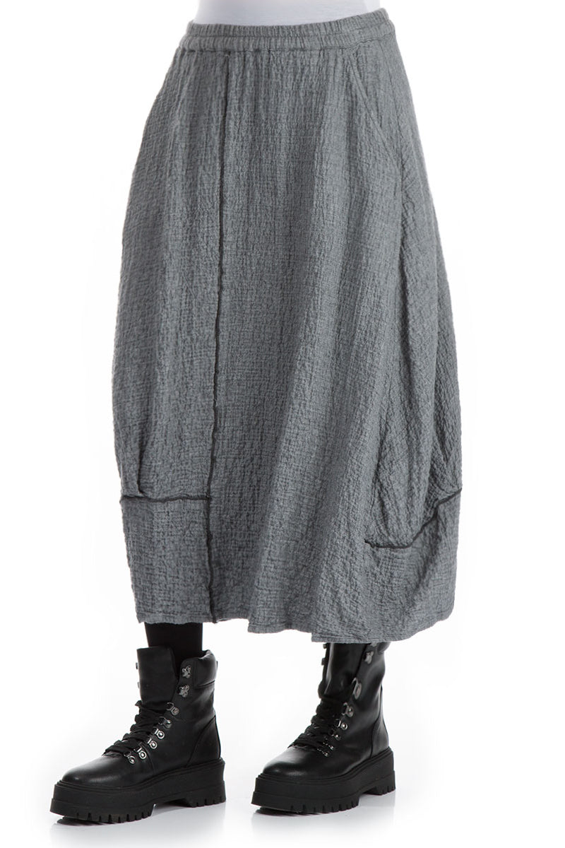 Balloon Grey Wool Skirt 3