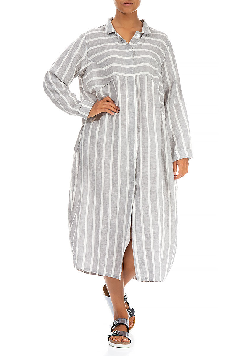 Balloon Light Striped Linen Jacket 4