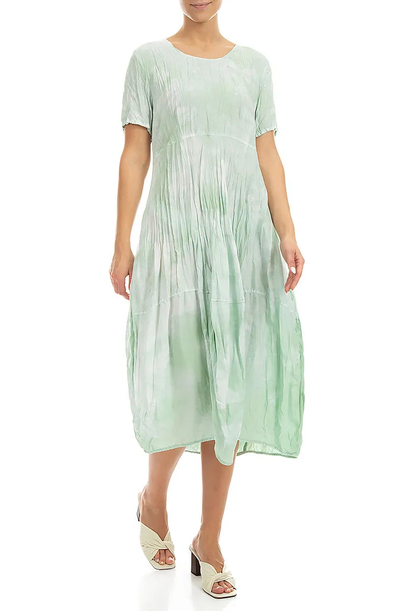 Balloon Liquid Sea Mist Crumpled Silk Dress 3