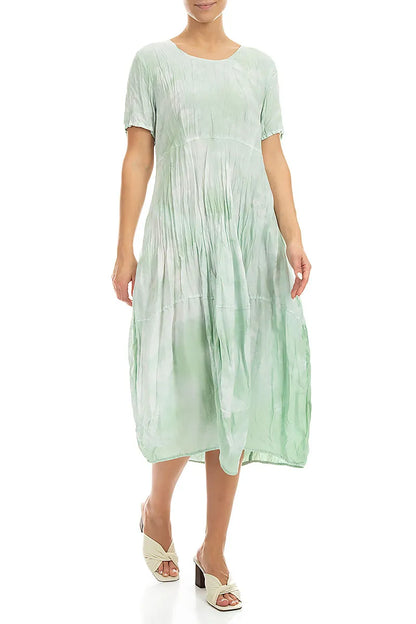 Balloon Liquid Sea Mist Crumpled Silk Dress 3