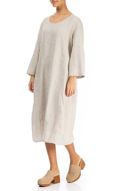 Balloon Natural Linen Dress 3