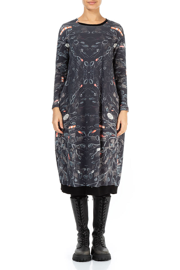 Balloon Nightfall French Terry Cotton Dress 1