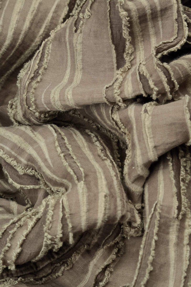 Balloon Olive Fray Weave Dress