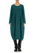 Balloon Peacock Pleated Silk Bamboo Dress 1