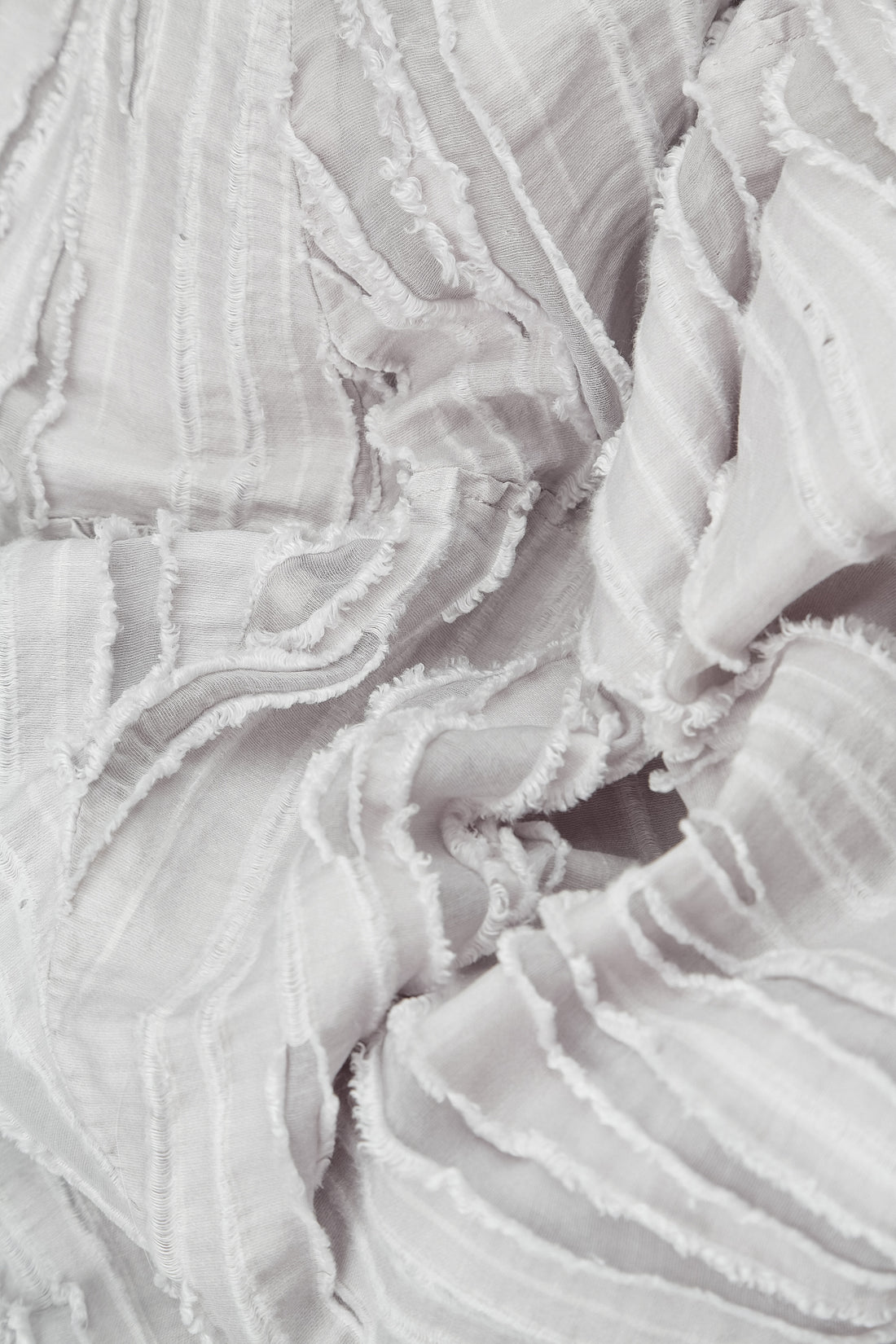 Balloon Pearl Grey Fray Weave Dress 6