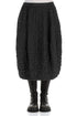 Balloon Pleated Black Silk Bamboo Skirt 1