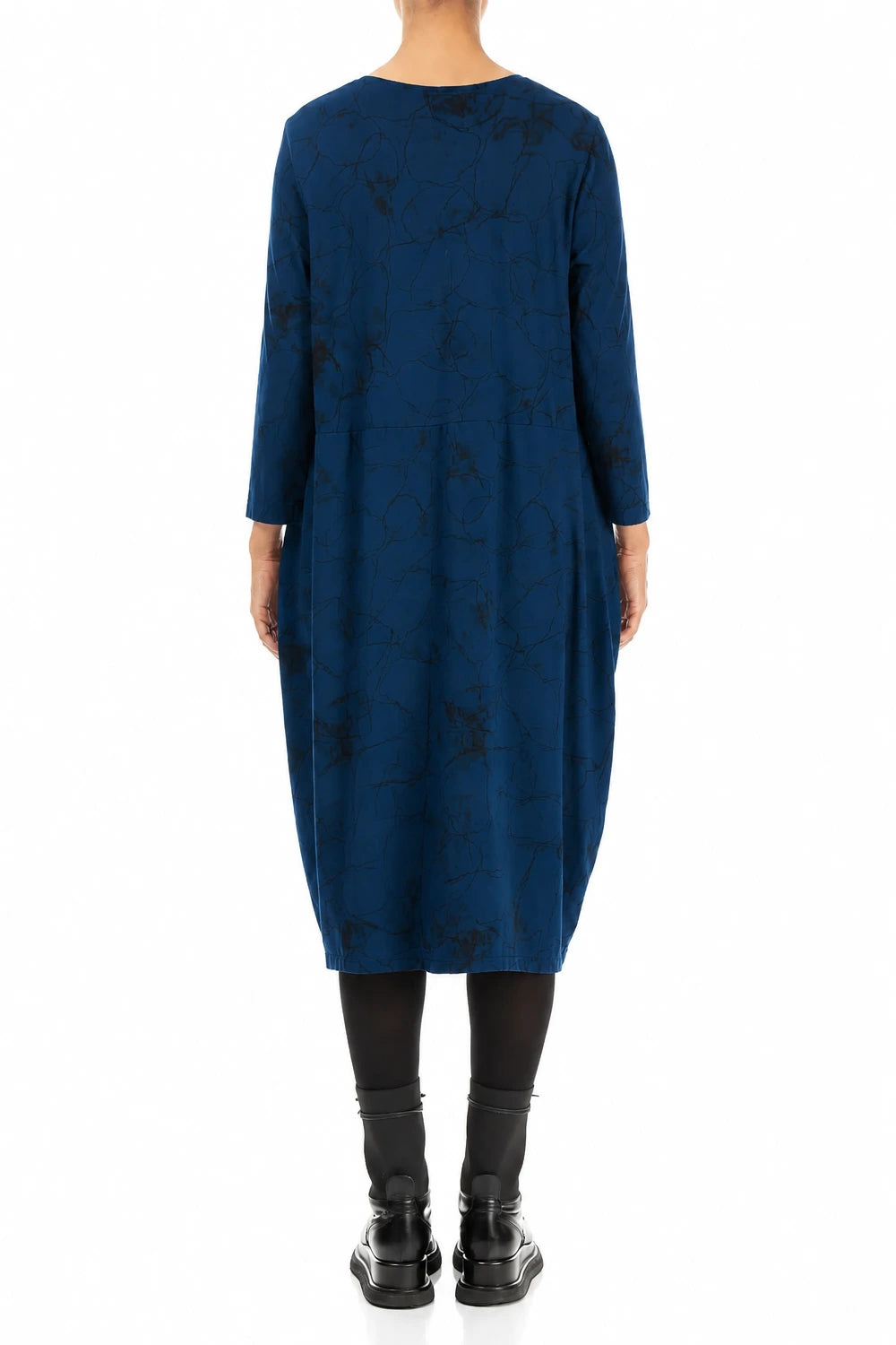 Balloon Royal Blue Marble Cotton Dress 2
